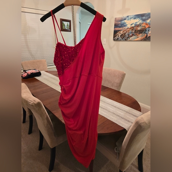 Chic One Shoulder Red Dress, Size 2X, New without Tags! - Picture 1 of 7